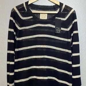 NWT Chaser Brand Striped Pullover Sweater SZ S